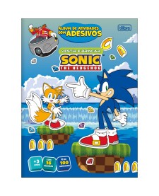 imagem principal do produto Álbum de Atividades Vestir & Brincar Sonic 8 Folhas