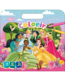 imagem principal do produto Álbum para Colorir Maleta Princesas 8 Folhas