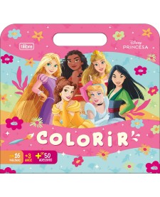 imagem principal do produto Álbum para Colorir Maleta Princesas 8 Folhas