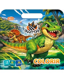 imagem principal do produto Álbum para Colorir Maleta Raptor 8 Folhas