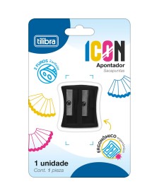 imagem principal do produto Apontador 2 Furos sem Depósito Icon - Blister