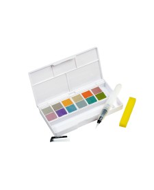 imagem de detalhe produto Aquarela em Pastilha Metallic Estojo 12 Cores