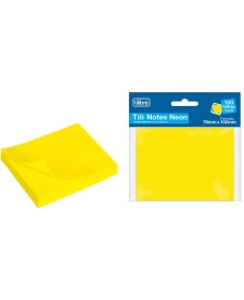 imagem de detalhe produto Bloco Adesivo Tili Notes 76x102mm 100 Folhas Amarelo Neon