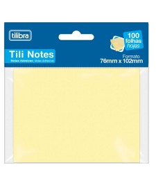imagem principal do produto Bloco Adesivo Tili Notes 76x102mm 100 Folhas Amarelo