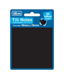 imagem de detalhe produto Bloco Adesivo Tili Notes 76x76mm 50 Folhas Preto