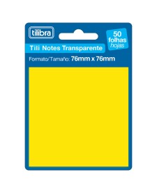 imagem principal do produto Bloco Adesivo Tili Notes 76x76mm 50 Folhas Transparente Amarelo