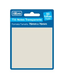 imagem principal do produto Bloco Adesivo Tili Notes 76x76mm 50 Folhas Transparente