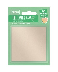 imagem de detalhe produto Bloco Adesivo Tili Notes 76x76mm 80 Folhas Kraft