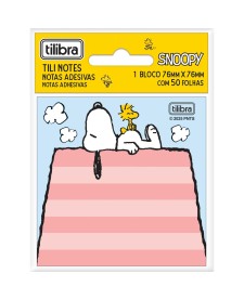 imagem principal do produto Bloco Adesivo Tili Notes Snoopy 76X76MM 50 Folhas