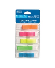 imagem de detalhe produto Bloco Adesivo Tili Notes Tag 44x12mm 125 folhas 5 Cores
