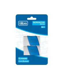 imagem principal do produto Borracha B2-1 Branca Média da com Capa Plástica - Blister com 2 unidades