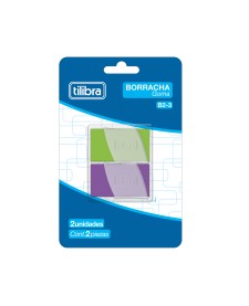 imagem principal do produto Borracha B2-3 Neon Média com Capa Plástica - Blister com 2 unidades