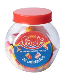 imagem de detalhe produto Borracha Mini Foods - Pote com 20 Unidades