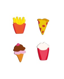 imagem principal do produto Borracha Mini Foods - Pote com 20 Unidades