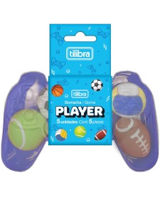 imagem principal do produto Borracha Player - Blister com 5 unidades