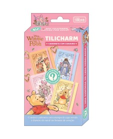 imagem principal do produto Caderneta Costurada Capa Dura com Estampa Surpresa Tilicharm Pooh 144 Folhas