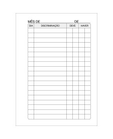imagem principal do produto Caderneta Deve/Haver - 30 Folhas