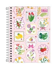 imagem principal do produto Caderneta Espiral Capa Dura 1/8 Charme 80 Folhas