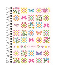 imagem principal do produto Caderneta Espiral Capa Dura 1/8 Charme 80 Folhas