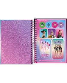 imagem de detalhe produto Caderneta Espiral Capa Dura 1/8 Guerreiras do KPop 80 Folhas
