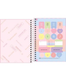 imagem de detalhe produto Caderneta Espiral Capa Dura 1/8 Happy 80 Folhas