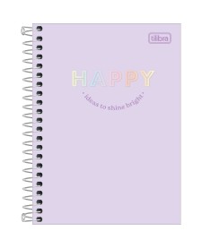 imagem principal do produto Caderneta Espiral Capa Dura 1/8 Happy 80 Folhas