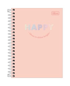 imagem principal do produto Caderneta Espiral Capa Dura 1/8 Happy 80 Folhas
