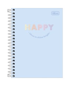 imagem principal do produto Caderneta Espiral Capa Dura 1/8 Happy 80 Folhas