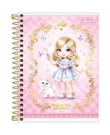 imagem principal do produto Caderneta Espiral Capa Dura 1/8 Jolie 80 Folhas