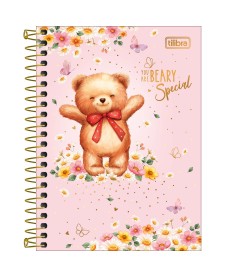 imagem principal do produto Caderneta Espiral Capa Dura 1/8 Love Bears 80 Folhas