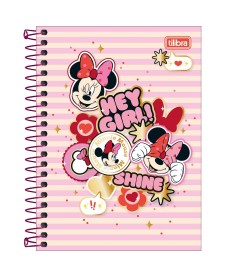 imagem principal do produto Caderneta Espiral Capa Dura 1/8 Minnie 80 Folhas