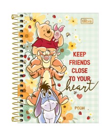 imagem principal do produto Caderneta Espiral Capa Dura 1/8 Pooh 80 Folhas