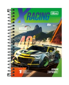 imagem principal do produto Caderneta Espiral Capa Dura 1/8 X-Racing 80 Folhas