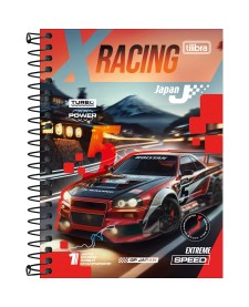 imagem principal do produto Caderneta Espiral Capa Dura 1/8 X-Racing 80 Folhas