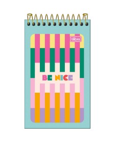 imagem principal do produto Caderneta Espiral Capa Flexível Be Nice 60 Folhas