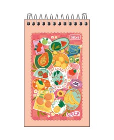 imagem principal do produto Caderneta Espiral Capa Flexível Spice 60 Folhas