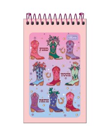 imagem principal do produto Caderneta Espiral Capa Flexível West Girl 60 Folhas