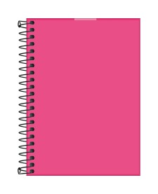 imagem de detalhe produto Caderneta Espiral Capa Plástica 1/8 sem Pauta Neon Pink 80 Folhas