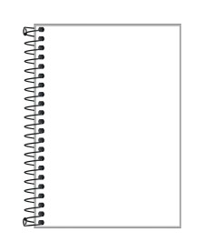 imagem de detalhe produto Caderneta sem Pauta Espiral Capa Plástica 1/8 Neon Branca 80 Folhas