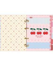 imagem de detalhe produto Caderno Argolado Cartonado Colegial Amarena 80 Folhas