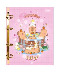 imagem principal do produto Caderno Argolado Cartonado Colegial Capyclub 80 Folhas