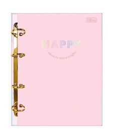 imagem principal do produto Caderno Argolado Cartonado Colegial Happy 80 Folhas