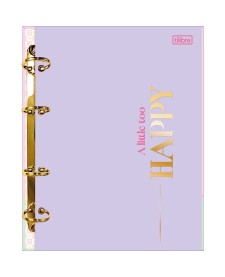 imagem principal do produto Caderno Argolado Cartonado Colegial Happy 80 Folhas