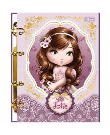 imagem principal do produto Caderno Argolado Cartonado Colegial Jolie 80 Folhas