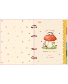 imagem de detalhe produto Caderno Argolado Cartonado Colegial Mofusand 80 Folhas