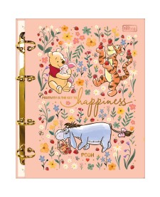imagem principal do produto Caderno Argolado Cartonado Colegial Pooh 80 Folhas