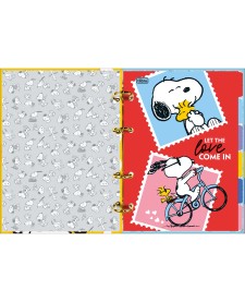 imagem de detalhe produto Caderno Argolado Cartonado Colegial Snoopy 80 Folhas