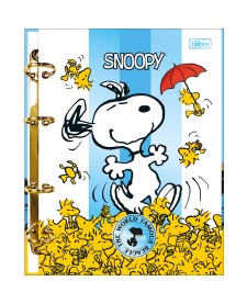 imagem principal do produto Caderno Argolado Cartonado Colegial Snoopy 80 Folhas