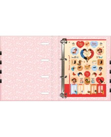 imagem de detalhe produto Caderno Argolado Cartonado Universitário com Elástico Brownie 48 Folhas