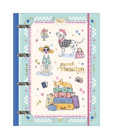 imagem principal do produto Caderno Argolado Cartonado Universitário com Elástico Doggy 48 Folhas